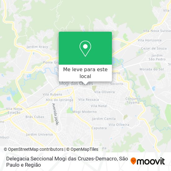 Delegacia Seccional Mogi das Cruzes-Demacro mapa