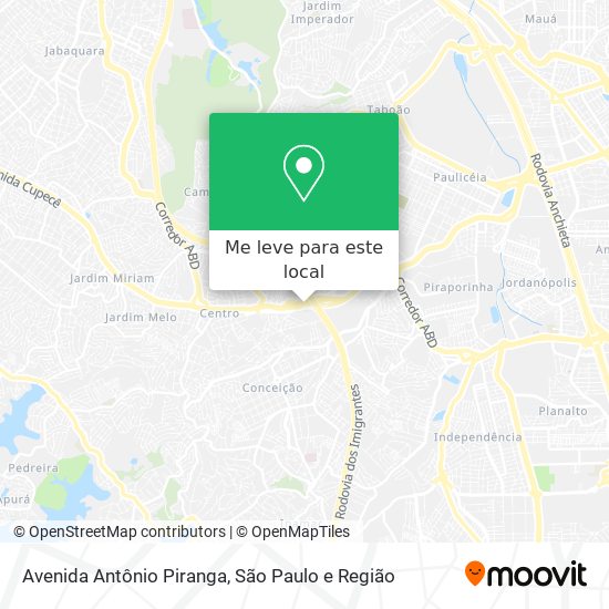 Avenida Antônio Piranga mapa