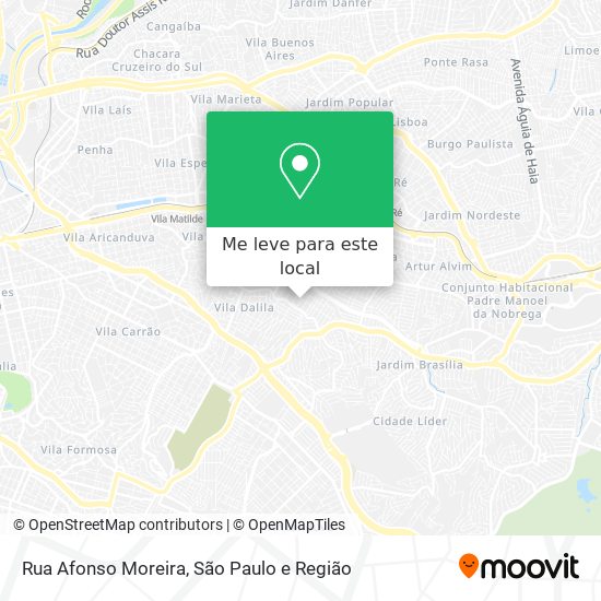 Rua Afonso Moreira mapa