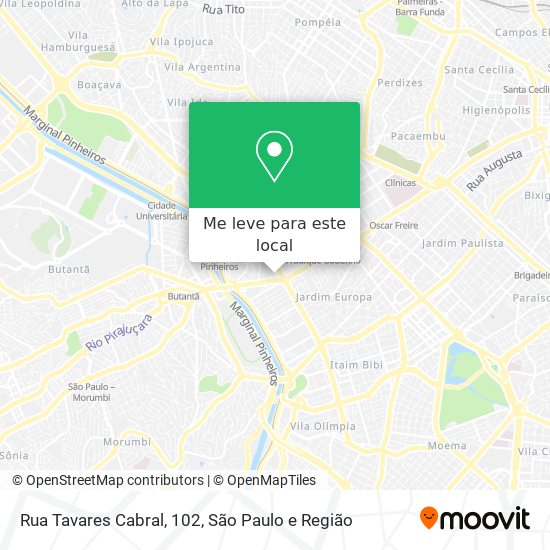 Rua Tavares Cabral, 102 mapa