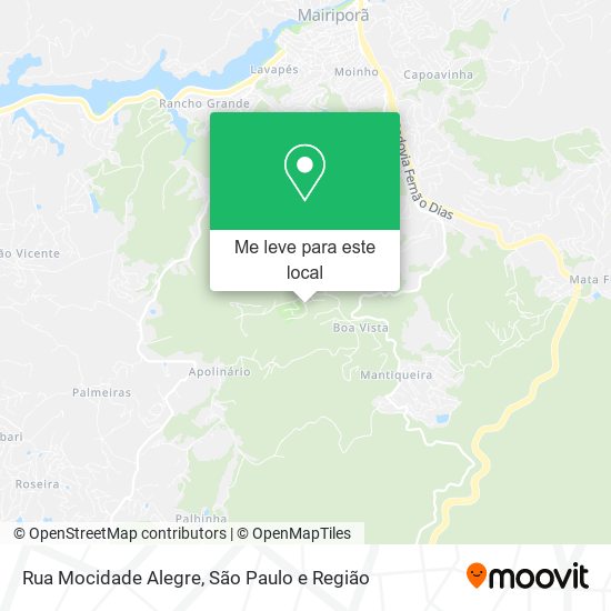 Rua Mocidade Alegre mapa