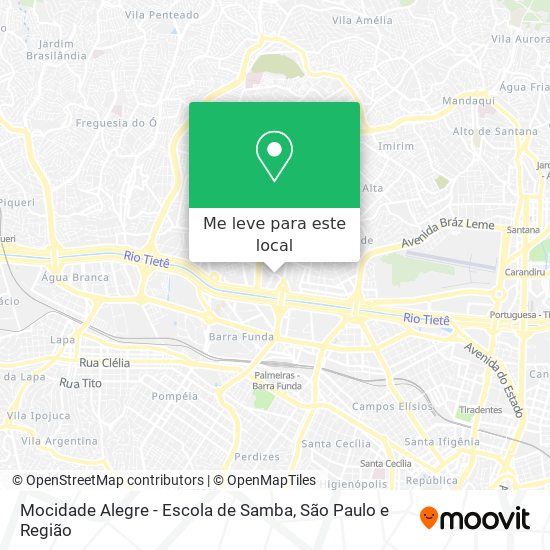 Mocidade Alegre - Escola de Samba mapa