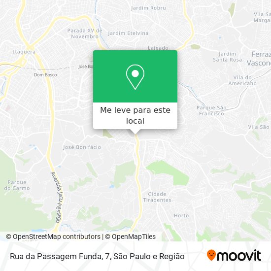 Rua da Passagem Funda, 7 mapa