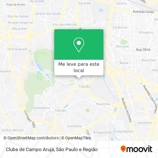 Clube de Campo Arujá mapa