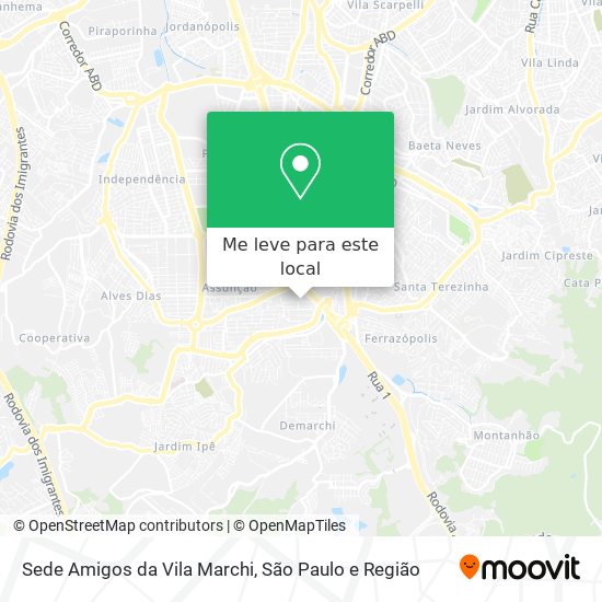 Sede Amigos da Vila Marchi mapa