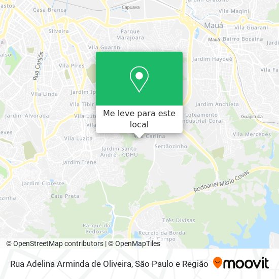 Rua Adelina Arminda de Oliveira mapa