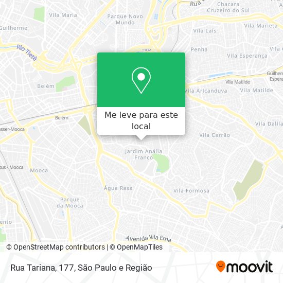 Rua Tariana, 177 mapa