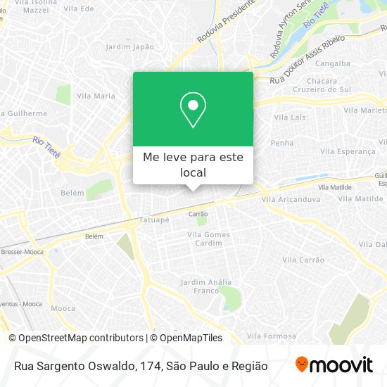 Rua Sargento Oswaldo, 174 mapa