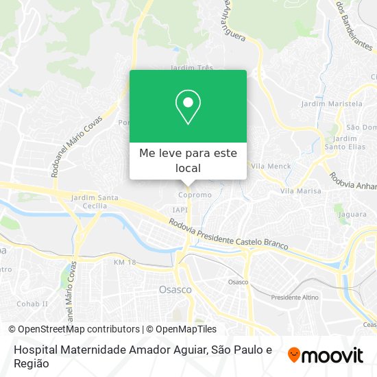 Hospital Maternidade Amador Aguiar mapa