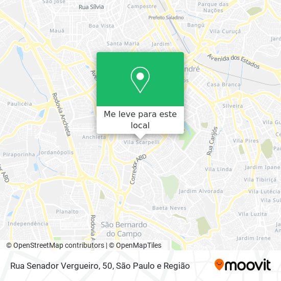 Rua Senador Vergueiro, 50 mapa