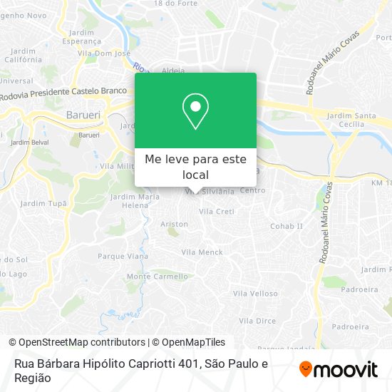 Rua Bárbara Hipólito Capriotti 401 mapa