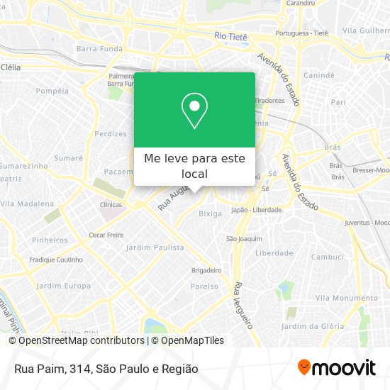 Rua Paim, 314 mapa