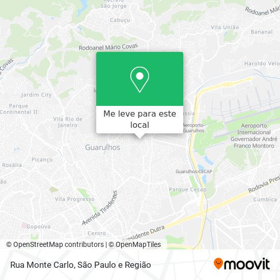 Rua Monte Carlo mapa