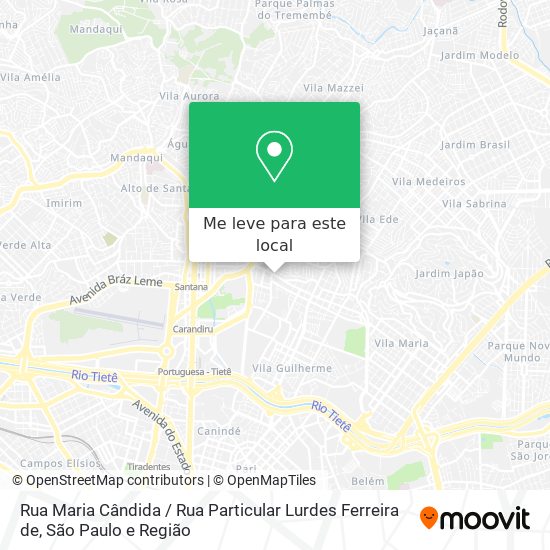 Rua Maria Cândida / Rua Particular Lurdes Ferreira de mapa