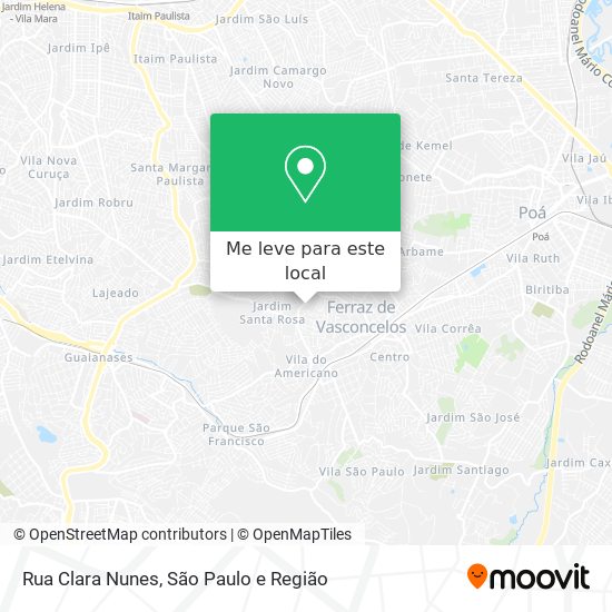 Rua Clara Nunes mapa