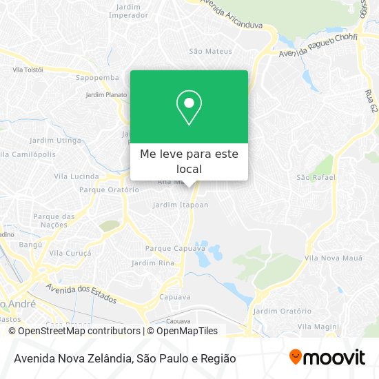 Avenida Nova Zelândia mapa