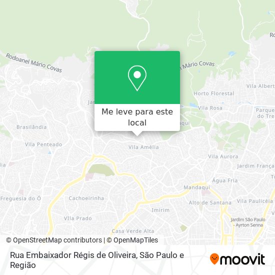 Rua Embaixador Régis de Oliveira mapa