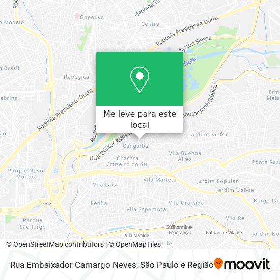 Rua Embaixador Camargo Neves mapa