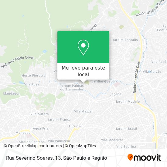 Rua Severino Soares, 13 mapa