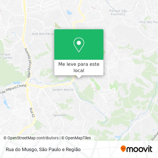 Rua do Musgo mapa