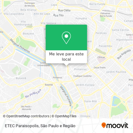 ETEC Paraisopolis mapa