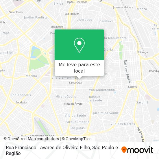 Rua Francisco Tavares de Oliveira Filho mapa