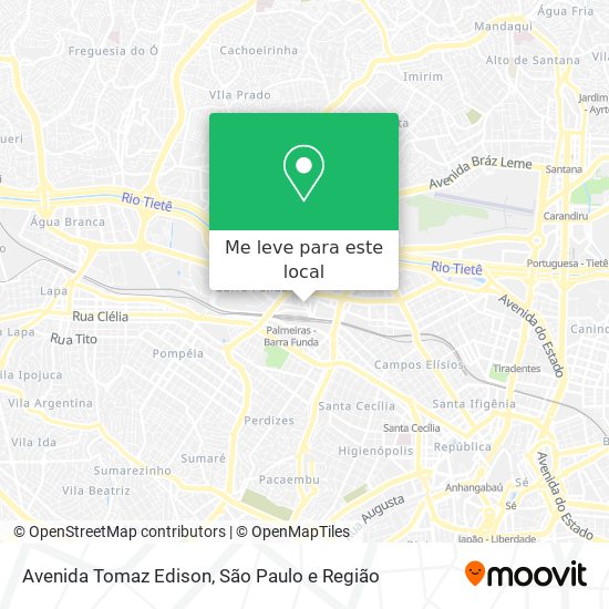 Avenida Tomaz Edison mapa