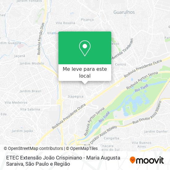 ETEC Extensão João Crispiniano - Maria Augusta Saraiva mapa