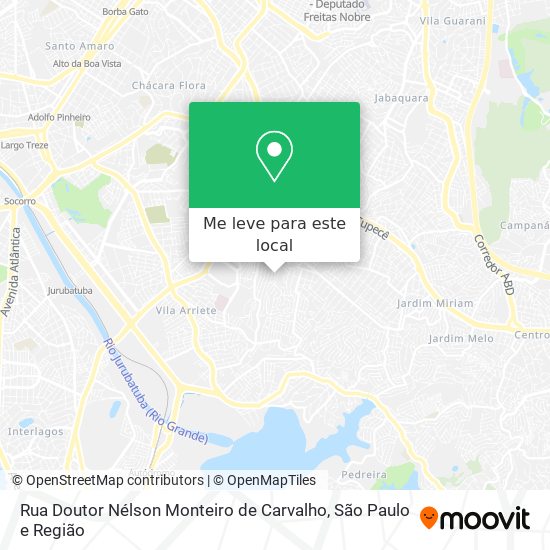 Rua Doutor Nélson Monteiro de Carvalho mapa
