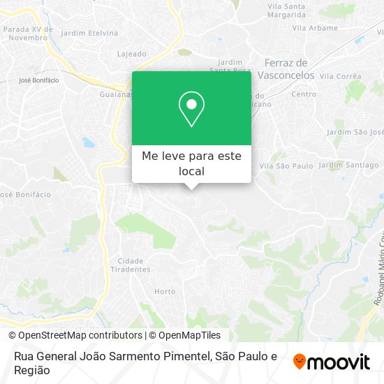 Rua General João Sarmento Pimentel mapa