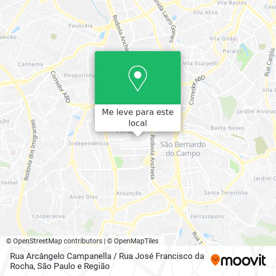 Rua Arcângelo Campanella / Rua José Francisco da Rocha mapa