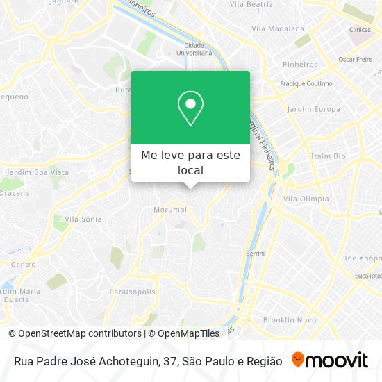 Rua Padre José Achoteguin, 37 mapa