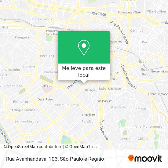 Rua Avanhandava, 103 mapa