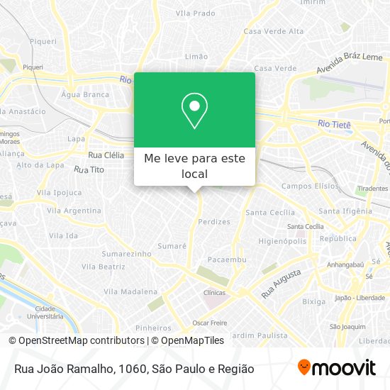 Rua João Ramalho, 1060 mapa