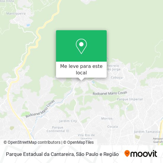 Parque Estadual da Cantareira mapa
