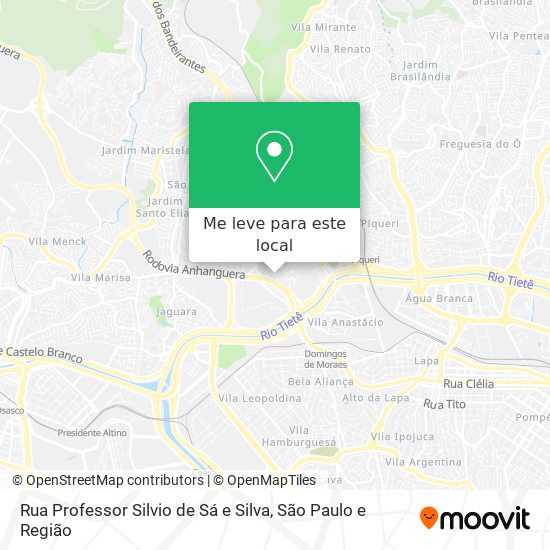 Rua Professor Silvio de Sá e Silva mapa