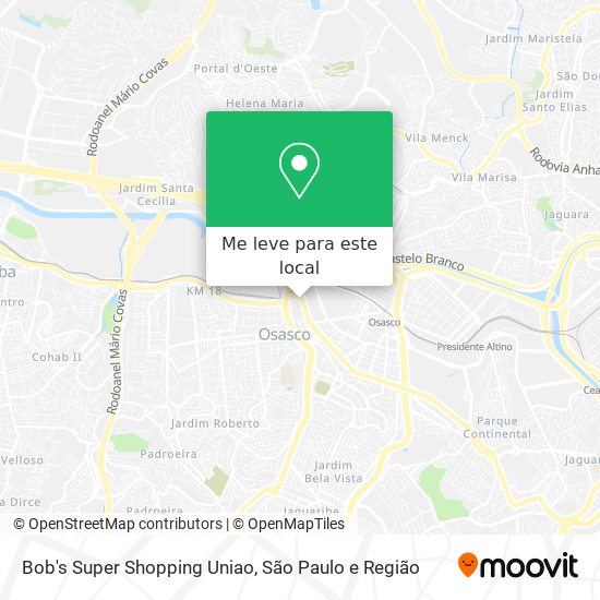 Bob's Super Shopping Uniao mapa