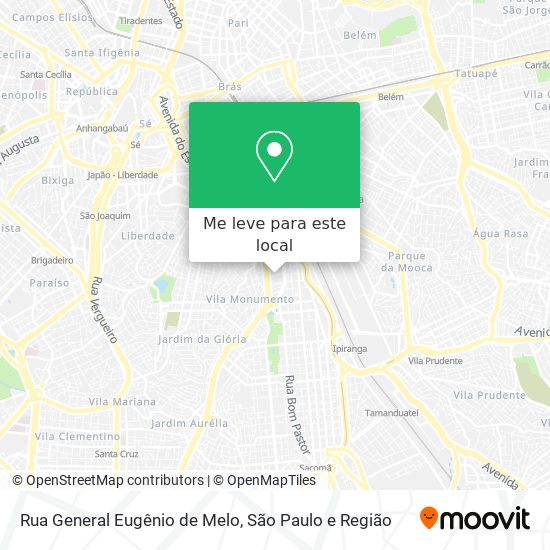 Rua General Eugênio de Melo mapa