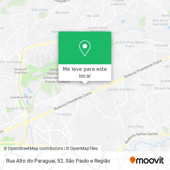 Rua Alto do Paraguai, 52 mapa