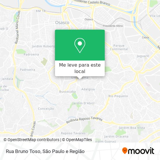 Rua Bruno Toso mapa