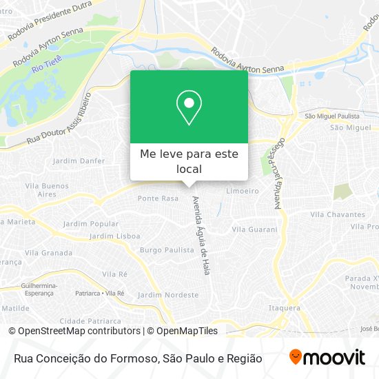 Rua Conceição do Formoso mapa