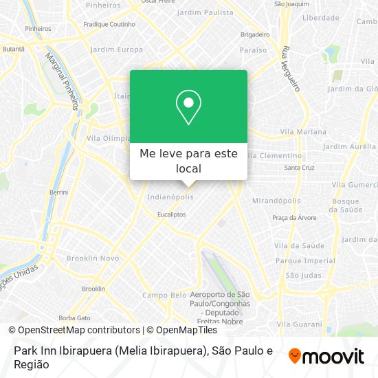 Park Inn Ibirapuera (Melia Ibirapuera) mapa