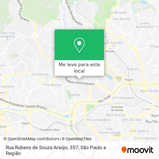 Rua Rubens de Souza Araújo, 357 mapa