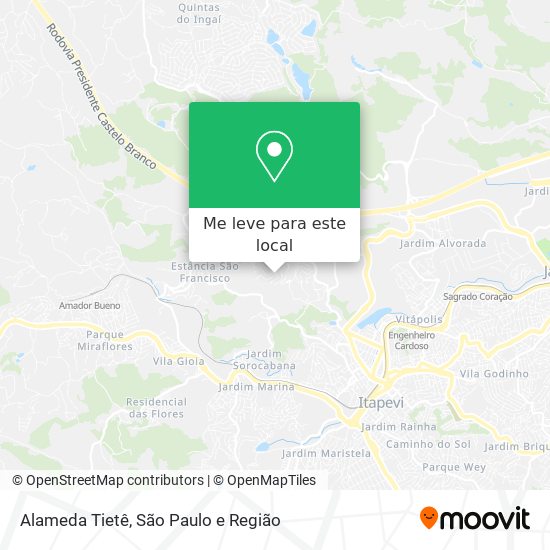 Alameda Tietê mapa