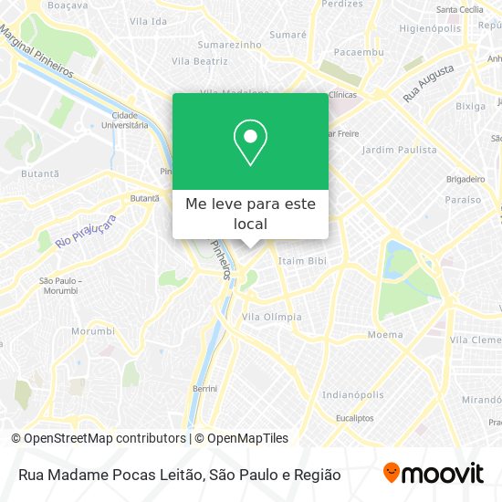 Rua Madame Pocas Leitão mapa