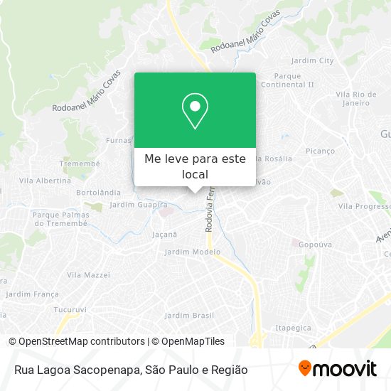 Rua Lagoa Sacopenapa mapa