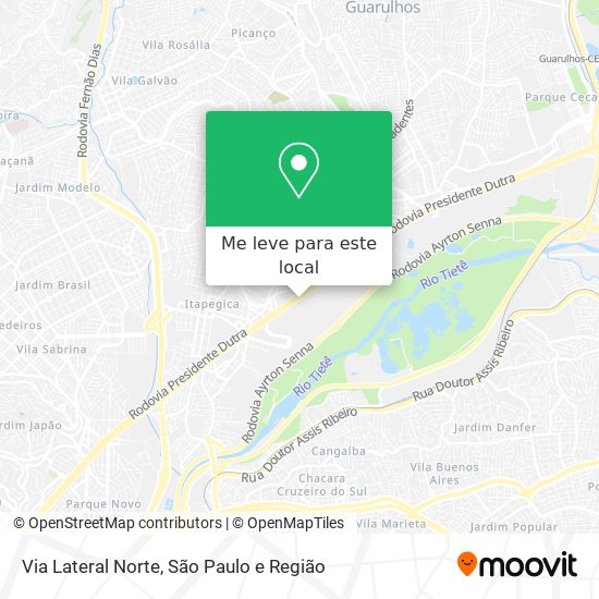 Via Lateral Norte mapa