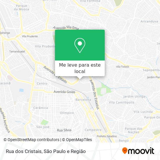 Rua dos Cristais mapa