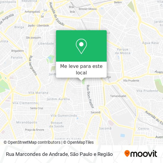Rua Marcondes de Andrade mapa