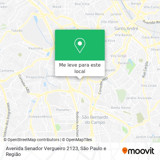 Avenida Senador Vergueiro 2123 mapa